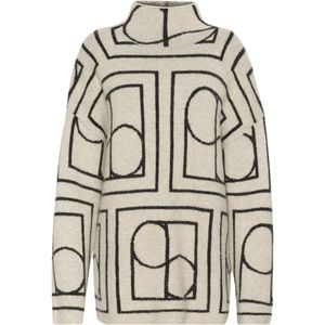 SOAKED IN LUXURY Trui 'SL Hedaya'  zwart / wolwit