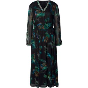 Marc Cain - Viscose Jurk met Verenprint - Veelkleurig - Dames
