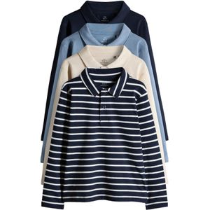 The Set Shirt  beige / blauw / marine / wit