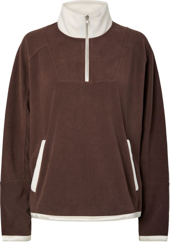 Pcdebz - Fleecejack - Polyester - Hoge Kraag - Lange Mouwen - Rits