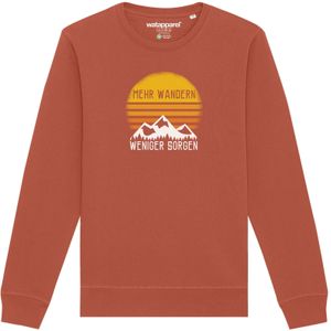 Watapparel Sweatshirt ' Mehr Wandern '  lichtbruin / gemengde kleuren