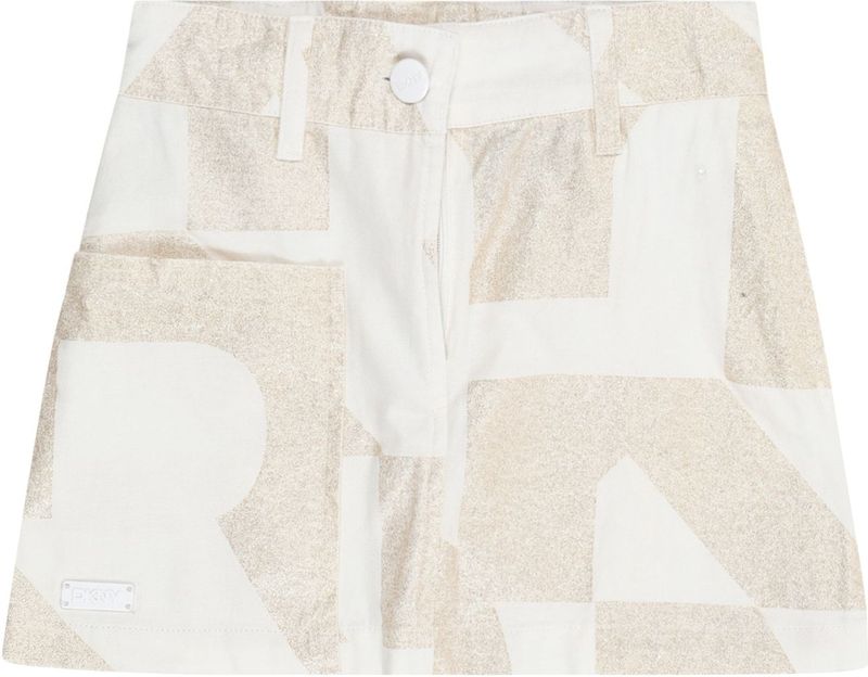 DKNY - D62264 - Rok - Katoenlinnen - Goudkleurige All-over Print