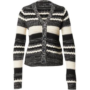 VERO MODA Gebreid vest 'VMLOLA'  zwart / wit