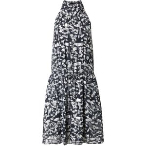 BRUUNS BAZAAR Jurk 'Geranium Fifi'  rookgrijs / zwart / zilver