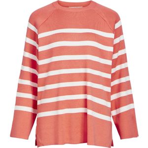 OBJECT Trui 'Ester'  koraal / wit