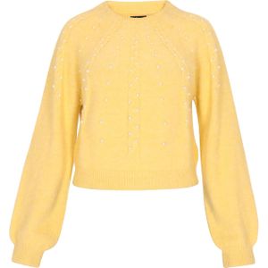 faina Trui  geel / parelwit