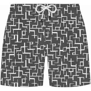 WESTMARK LONDON Zwemshorts 'Geometric'  lichtgrijs / donkergrijs