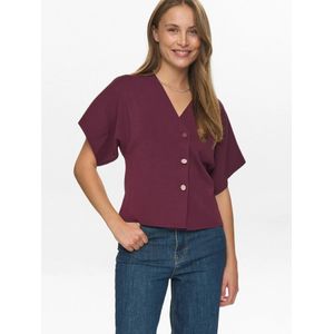 NÜMPH Gebreid vest 'LONNA'  wijnrood