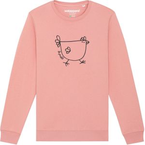 Watapparel Sweatshirt ' Le poulet - das Huhn '  rosa / zwart
