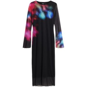 M. Christian Lacroix - Midi-jurk - Multicolor - Nauwsluitend met Lange Mouwen