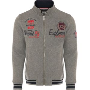 CARISMA Sweatvest  grijs / kersrood / zwart