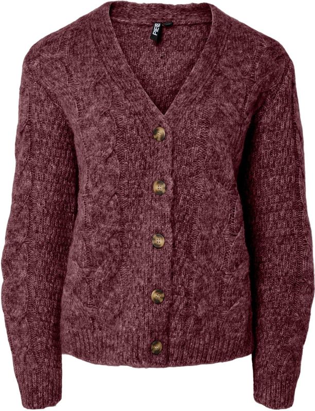 Pcnina - Gebreid Vest - V-hals - Lange Mouwen - Regular Fit