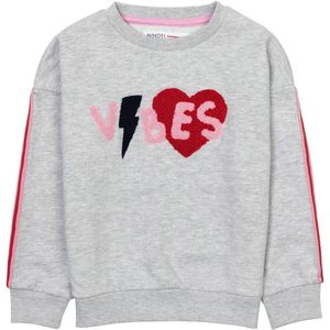 MINOTI Sweatshirt  grijs gemêleerd / pink / rood / zwart