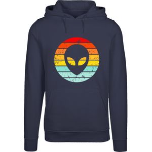 F4NT4STIC Sweatshirt 'Alien Retro Sonnenuntergang'  marine / lichtblauw / geel / rood