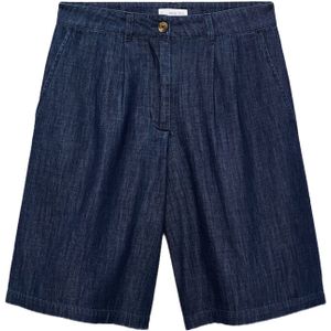 MANGO Bandplooi jeans 'PAROS'  blauw denim