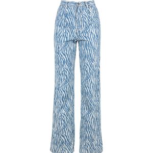Laurella Broek  blauw / wit