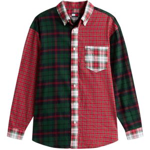 Tommy Jeans Overhemd  donkerblauw / donkergroen / knalrood / wit