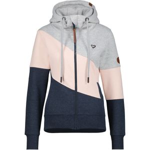 Alife and Kickin Sweatvest 'Steffi AK'  nachtblauw / karamel / grijs gemêleerd / pastelroze