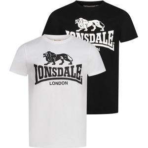 LONSDALE Shirt 'KELSO'  zwart / wit