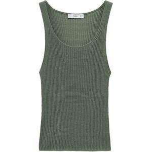 MANGO Gebreide top 'GERANIO'  groen
