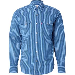 Barstow - Western Shirt - Blauw - 100% Katoen - Lange Mouw