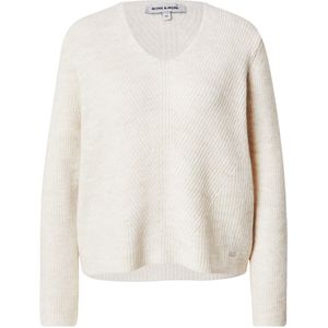 MORE & MORE - Trui - Crème - Gebreid - V-hals - Losse Pasvorm