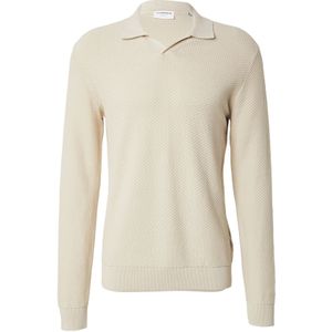 Lindbergh - Gebreide Pullover - Katoen - Slim Fit - Structuurpatroon - Platte Kraag