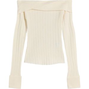Bershka - Trui - Lichtbeige - Gebreide Truien
