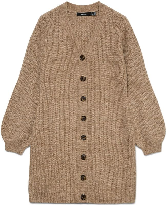 Vero Moda Curve Gebreide jurk 'VMCLefile'  mokka