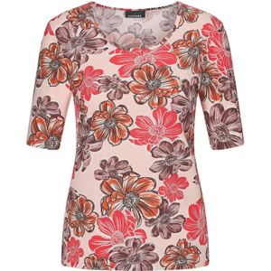 Goldner Shirt  lila / perzik / wit