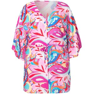 MIAMODA Blouse  lichtblauw / donkerblauw / fuchsia / lichtroze