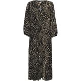 CULTURE - Ando Andrea - Lange Damesjurk - V-hals - Geplooide Taille