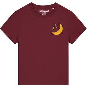 Watapparel Shirt 'Moon & Stars'  curry / wijnrood / zwart