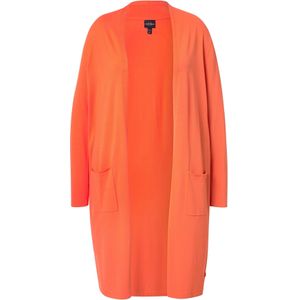 Ulla Popken Gebreid vest  mandarijn