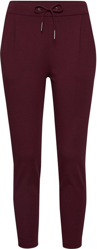 VERO MODA - Bandplooibroek 'Eva' - Wijnrood - Tapered - 7/8 lengte
