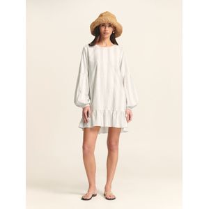 St MRLO Jurk 'LIANE MINI DRESS'  beige / lichtblauw / wit