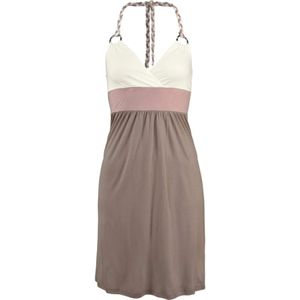 Beachtime - Strandjurk - Crème/taupe/rosé - Haltermodel - Mouwloos
