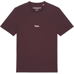 Watapparel Shirt ' Nope '  donkerrood / wit