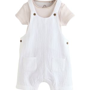 Next Set  donkerbeige / wit