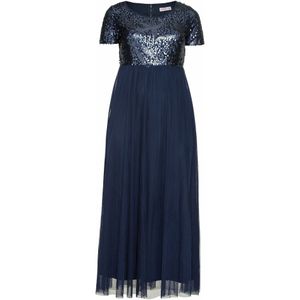 SHEEGO - Avondjurk - Donkerblauw - Lang/maxi - Met Onderjurk