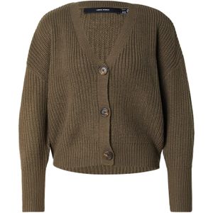 VERO MODA Gebreid vest 'VMLEA'  kaki