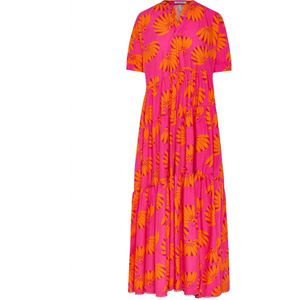 Funky Buddha Jurk  oranje / fuchsia / magenta