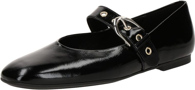 Gabor - Ballerina's - Zwart - Gespsluiting - Blokhak - 1,5 cm Hakhoogte