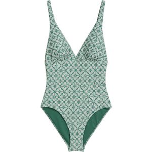 Marc O'Polo Badpak ' Geo Capsule '  groen / wit