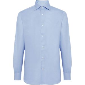 Boggi Milano - Overhemden - Blauw - Katoen - Ultiem Niet-Strijkend