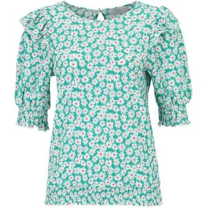 Wallis Petite Blouse  jade groen / pink / wit