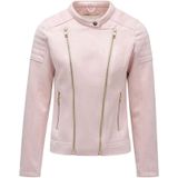 Salsa Jeans - Suede Moto Jas - Slim Fit - Hoge Hals - Lange Mouwen - Ritssluiting