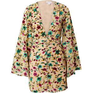 Warehouse Jurk  camel / limoen / cranberry / zwart