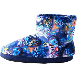 Next - Huisschoenen - Blauw - Profielzolen - Warm Gevoerd