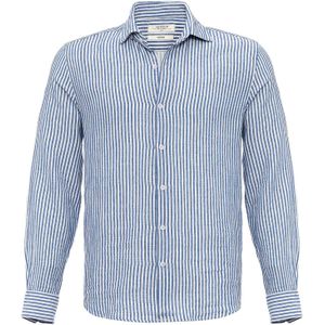 Antioch Overhemd  enziaan / wit